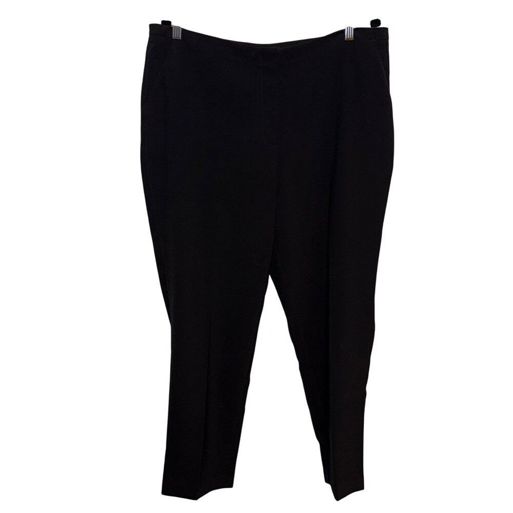 Chicos Womens Black Ankle Pants Size 3/US Size XL Stretch Slim Fit